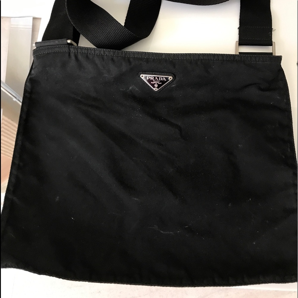 Prada nylon messenger bag